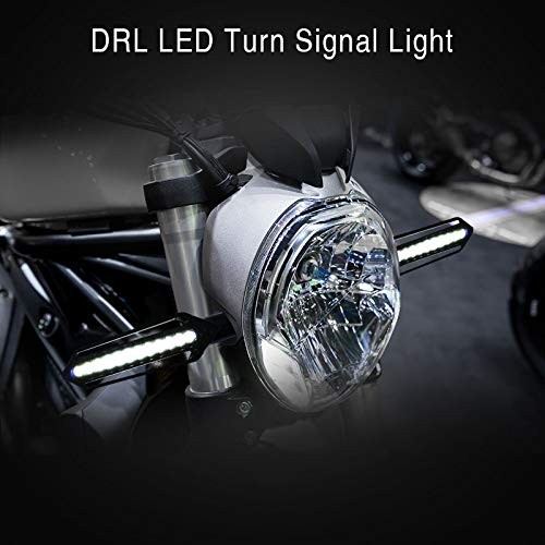 LED motorbike scrolling indicator with daytime running lights