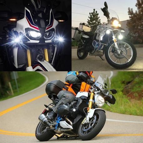 Long-range headlight for high-end motorcycles